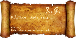 Kóbor György névjegykártya